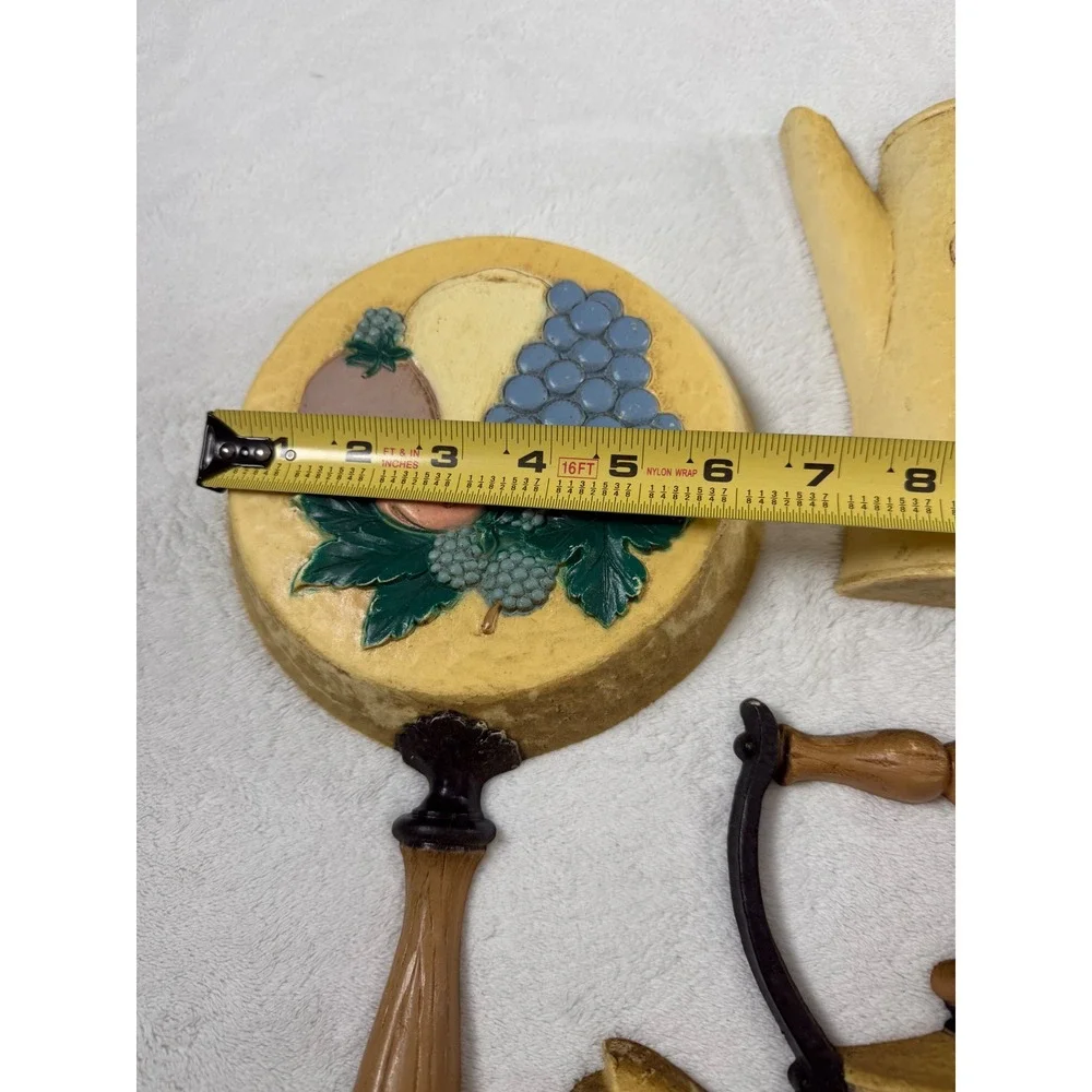 Vintage 1995 Home Interiors &‎ Gifts Kitchen Wall Plaques Set 3 Yellow Teapots
